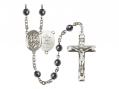  St. George/Army Centre Rosary w/Hematite Beads 