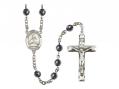  St. John Vianney Centre Rosary w/Hematite Beads 
