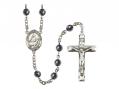  St. Catherine of Sweden Centre Rosary w/Hematite Beads 
