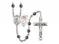  St. Sebastian/Track & Field Centre Rosary w/Hematite Beads 
