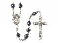  St. Frances Cabrini Centre Rosary w/Hematite Beads 