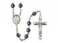  Hand Made Rosary w/Miraculous Centre & Hematite Beads 