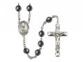  St. Pio of Pietrelcina Centre Rosary w/Hematite Beads 