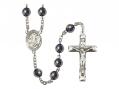  St. Catherine of Bologna Centre Rosary w/Hematite Beads 