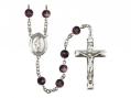 St. Gregory the Great Centre Rosary w/Brown Beads 