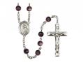  St. Joan of Arc Centre Rosary w/Brown Beads 