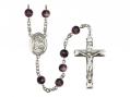  St. Raphael the Archangel Centre Rosary w/Brown Beads 