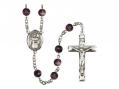  St. Casimir of Poland Centre Rosary w/Brown Beads 