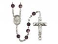  St. Zachary Centre Rosary w/Brown Beads 