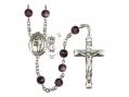  St. Christopher/Archery Centre Rosary w/Brown Beads 