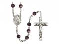  St. Bernard of Montjoux Center Rosary w/Brown Beads 