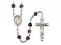  St. Catherine of Alexandria Centre Rosary w/Brown Beads 