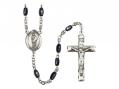  St. Florian Centre Rosary w/Black Onyx Beads 