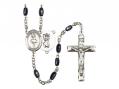  St. Christopher/Dance Centre Rosary w/Black Onyx Beads 