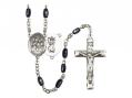  St. Christopher/Choir Centre Rosary w/Black Onyx Beads 