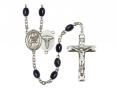  St. Agatha/Nurse Center Rosary w/Black Onyx Beads 