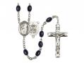  St. Brendan the Navigator/Navy Centre Rosary w/Black Onyx Beads 