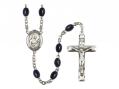  St. Camillus of Lellis Centre Rosary w/Black Onyx Beads 