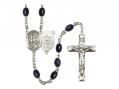  St. George/Army Centre Rosary w/Black Onyx Beads 