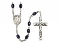  St. Catherine of Bologna Centre Rosary w/Black Onyx Beads 