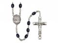  St. Kateri Tekakwitha Centre Rosary w/Black Onyx Beads 