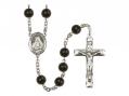  St. Frances Cabrini Centre Rosary w/Black Onyx Beads 