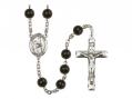  St. Bernadette Soubirous Center Rosary w/Black Onyx Beads 