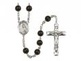  St. Joan of Arc Centre Rosary w/Black Onyx Beads 