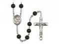  St. Rose of Lima Centre Rosary w/Black Onyx Beads 