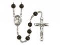  St. Thomas the Apostle Centre Rosary w/Black Onyx Beads 