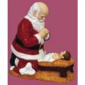  Kneeling Santa Claus Statue in Indoor/Outdoor Vinyl Composition 