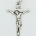  Sterling Silver Large Matte Finish Gothic Crucifix 
