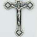  Sterling Silver Extra Large Matte Finish Renaissance Crucifix 