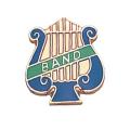  Music Lyre Band Pin (2 pc) 