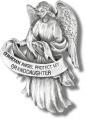  GUARDIAN ANGEL PROTECT MY GRANDDAUGHTER AUTO VISOR CLIP (3 PC) 