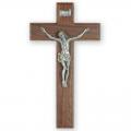  Crucifix in Walnut Wood for Church & Home (10") 