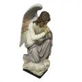 Adoration Kneeling Angel w/Crossed Arms Statue in Fiberglass, 56"H 