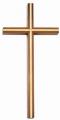  Block 10" Crucifix in Walnut Wood - Brass Inlay 