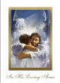  In His Loving Arms - Sympathy/Deceased Mass Card - 50/Bx 