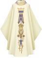  White Gothic Chasuble - Marian - Cantate Fabric 