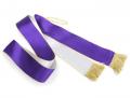  White/Purple - Reversible Pocket Stole 