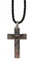  Metal Crucifix With Cord - 2" Ht 