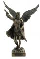  St. Michael the Archangel Statue Without the Devil - Cold Cast Bronze, 13.5"H 