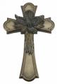  Holy Spirit Wall Cross Hand-Painted in Cold Cast Bronze, 7.25" 