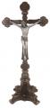  Standing Ornate Crucifix in Pewter Style Corpus, 13" Ht 
