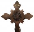 St. Benedict Crucifix Hand-Painted in Cold-Cast Bronze, Stands 22" - Hangs 14" 