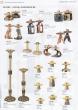  Combination Finish Textured Bronze Altar Candlestick: 9035 Style - 22" Ht 