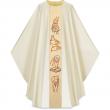  White Overlay Stole - "The Seven Sacraments" - Gobelin Fabric 