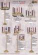  High Polish Finish Bronze Adjustable Paschal Candle Stand Only: 5115 Style - 54" Ht 