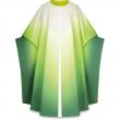  White Monastic Chasuble - Emerald Fabric 